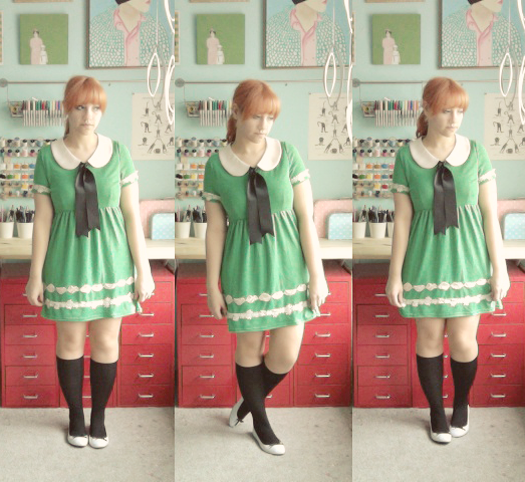 green modcloth dress