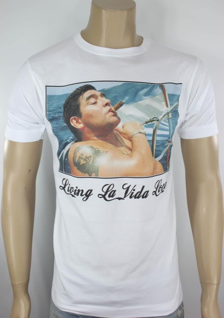 MARADONA White T-shirt Football Soccer Legend Barcelona ...