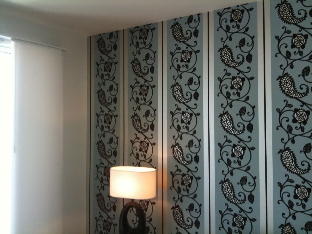 Master bedroom feature wall...