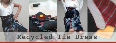 DIY recycled tie dress