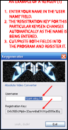 A keygen with a username/reg. key