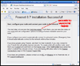 Click to enlarge Freenet 'Installation Successful' screen