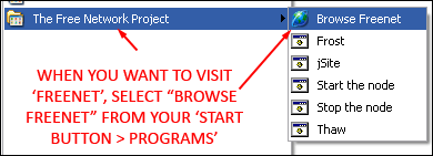 Launching Freenet from your Start Button