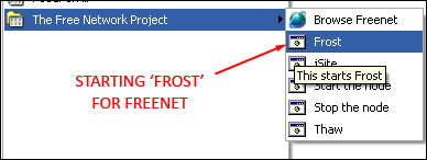 Launching 'Frost' from your Start Button