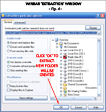 FIG.4 - Click to see WinRAR Extraction window Screenshot