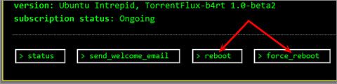 Rebooting Your TorrentFlux server/seedbox