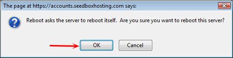Confirming the Reboot Of Your TorrentFlux server/seedbox
