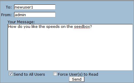Sending a message to a user