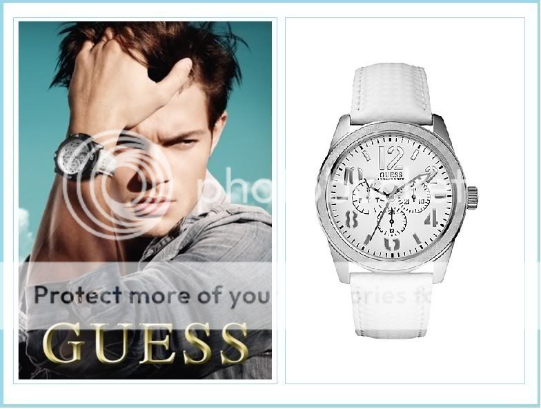 NEW GUESS U10645G2 Mens Chronograph White Watch,Wrist Wear. NWT 