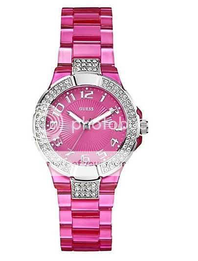 GUESS Womans Status In the Round Watch, Pink, U95198L3 091661405594 