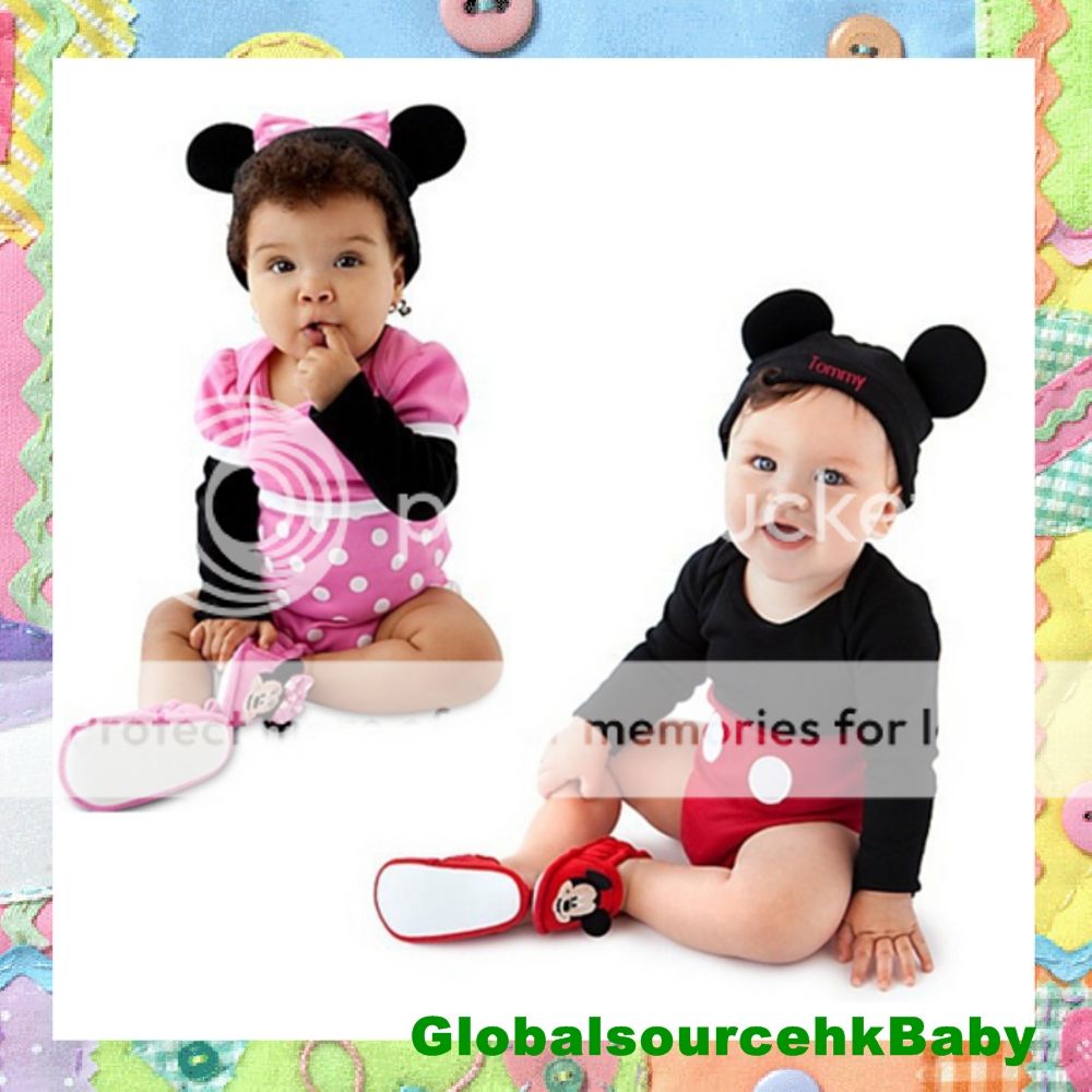 Baby Boy Girl Cartoon Character Costume Mickey Minnie Romper Bodysuit 3 24M