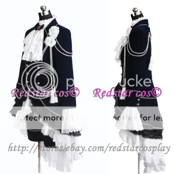 Black Butler Cosplay Ciel Phantomhive Dark Blue Costume Custom Made in 