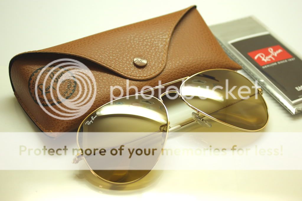 Rayban 3025 001/3k Gold mirror Aviator Sunglasses 62mm  