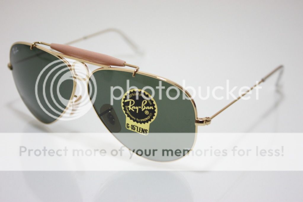 Rayban RB 3138 Sunglasses Aviator Shooter Gold Arista 62mm 001 BNIB 