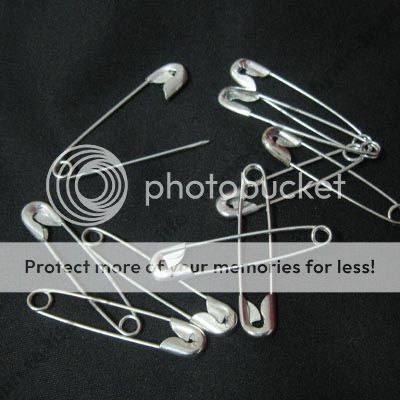 New Medium nickel plated safety pins, silver color, DIY Accessories 